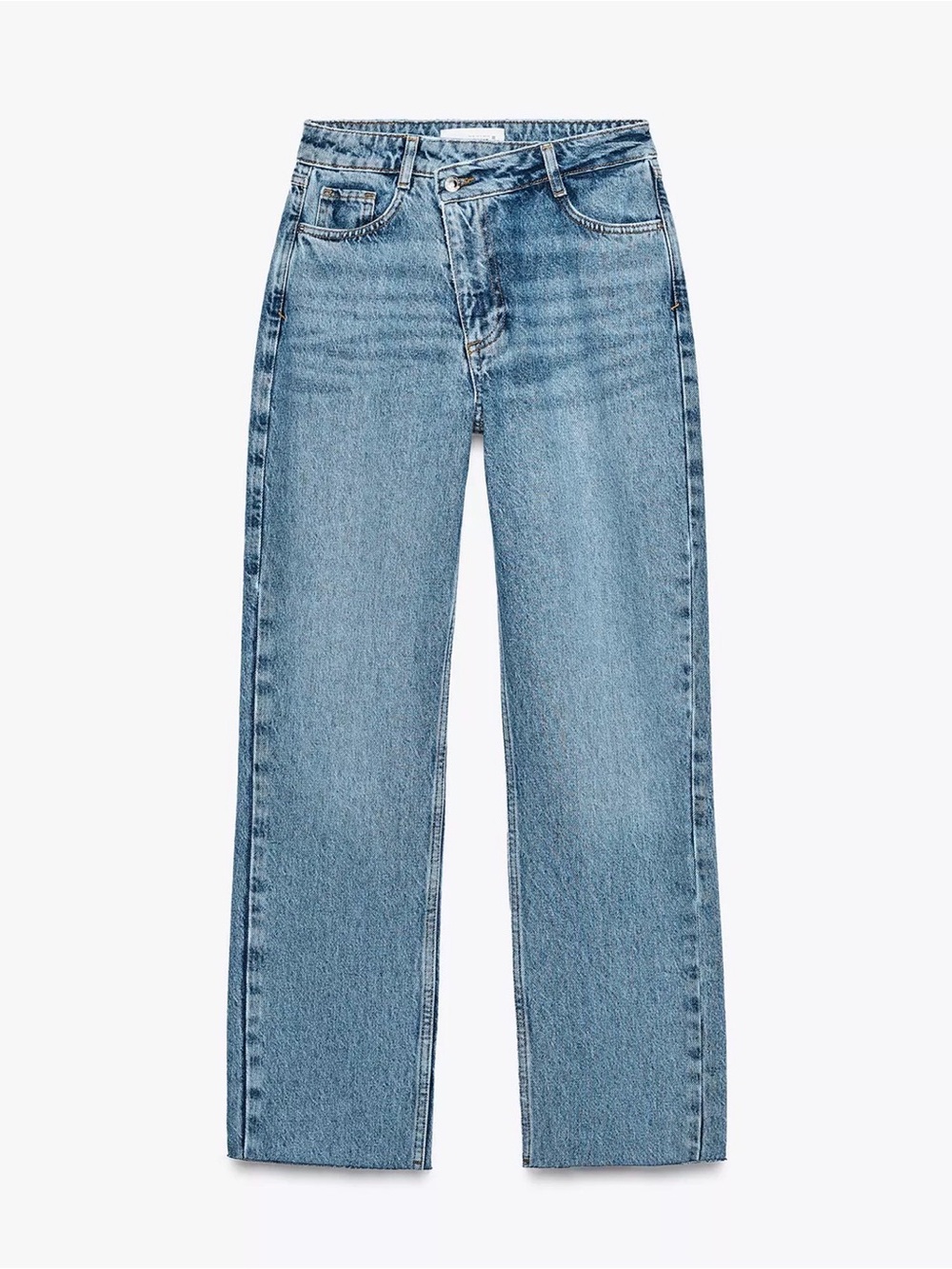 ZARA Z1975 HIGH WAISTED CROSSOVER WAIST JEANS